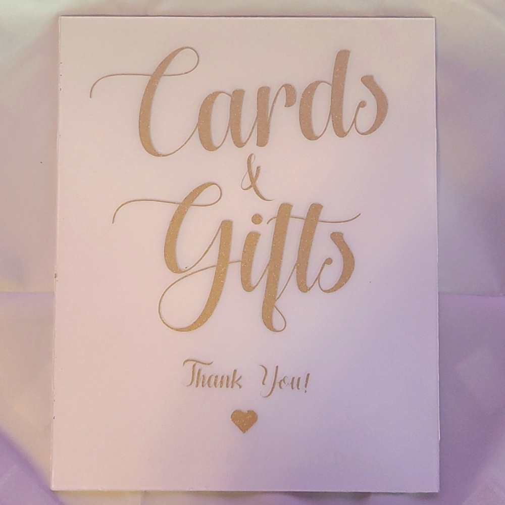 Cards & Gifts Table Sign for Wedding or Party
